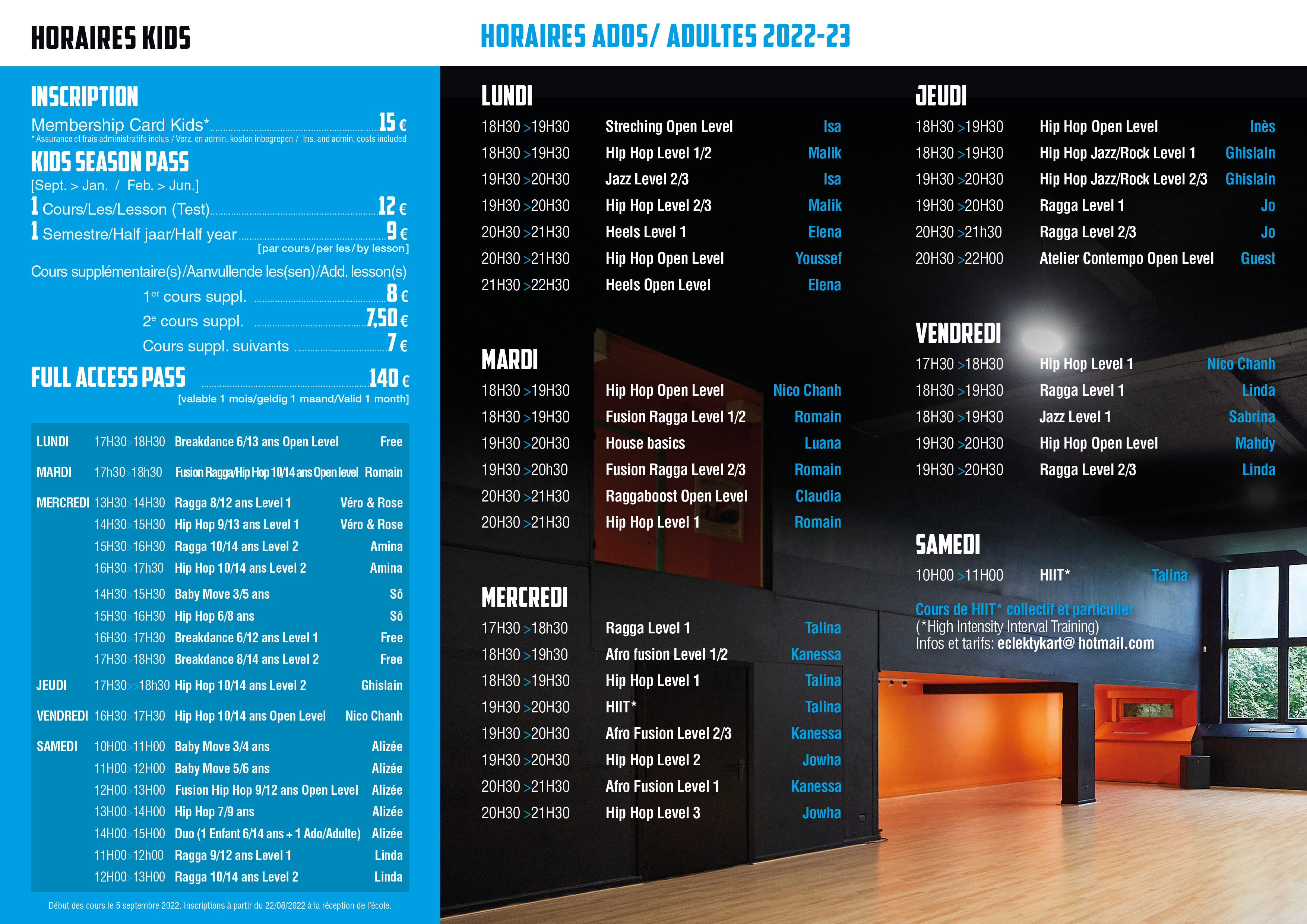 Flyer MZDC 2022-2023 verso